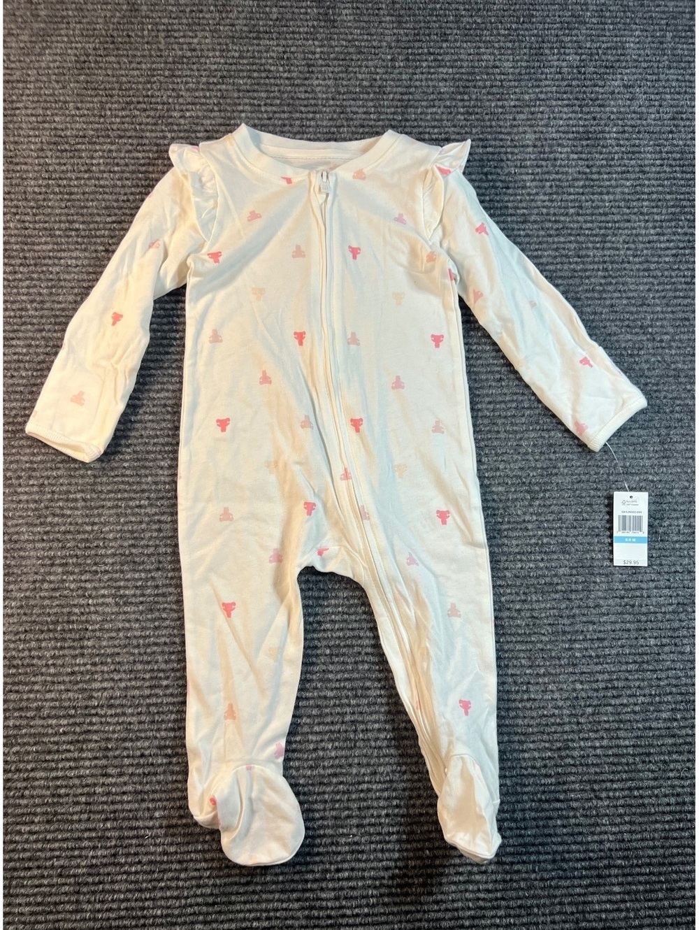 NWT Baby GAP girls 6-9 Months White Footed Sleeper Pajama MSRP $30